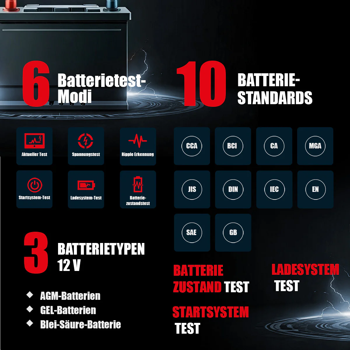 BST-360 Bluetooth Batterietester - Image 4