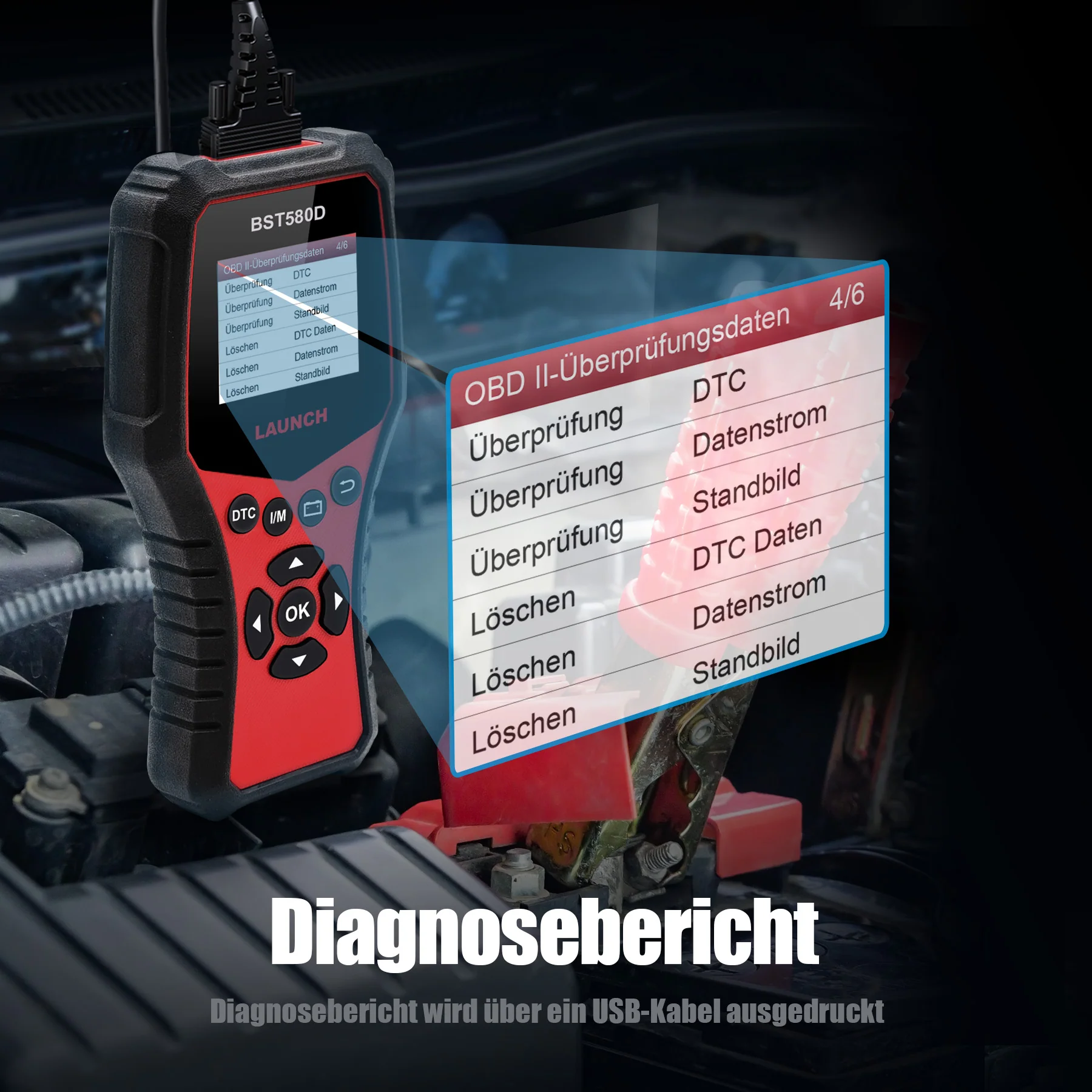 BST-580D Batterietester/ OBDII Tester - Image 5